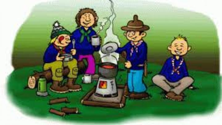 spejdere om lejrbål og madlavning